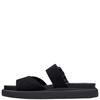 CLARKS WOMENS STRAP SLIP ON SANDAL - BLACK SUEDE